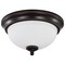 Nuvo Center Lock 11 Inch LED Flush Mount, 19 Watt, 3000K, Mahogany Bronze Finish, Frosted Glass 62/1557 - alternate 1